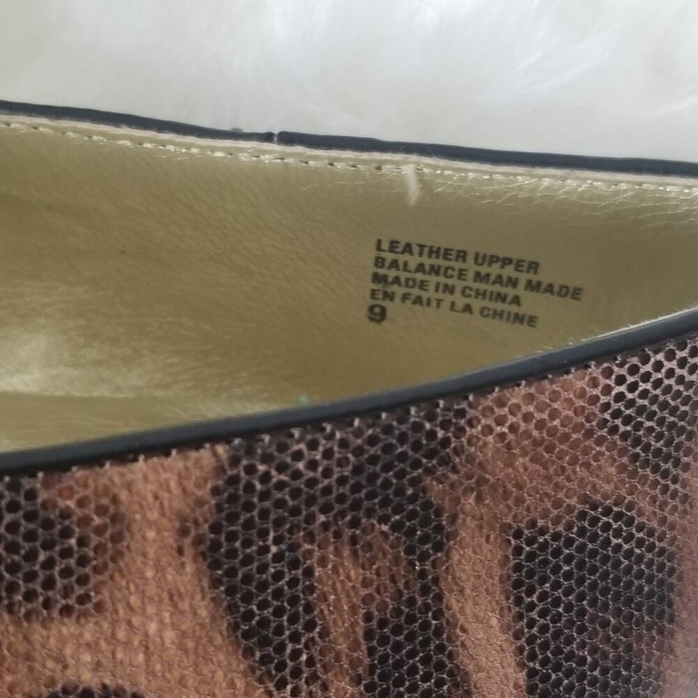 Seychelles Loafer flats Shoes 9 Leopard Animal Print Leather Low Heel Brown - Picture 5 of 7